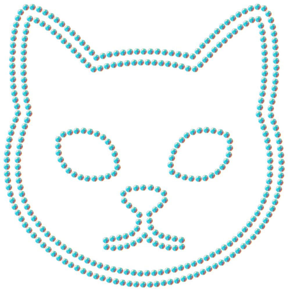 Трафарет Кот — RHT_CAT1_SS6_CRYSTAL_AB_DMC
