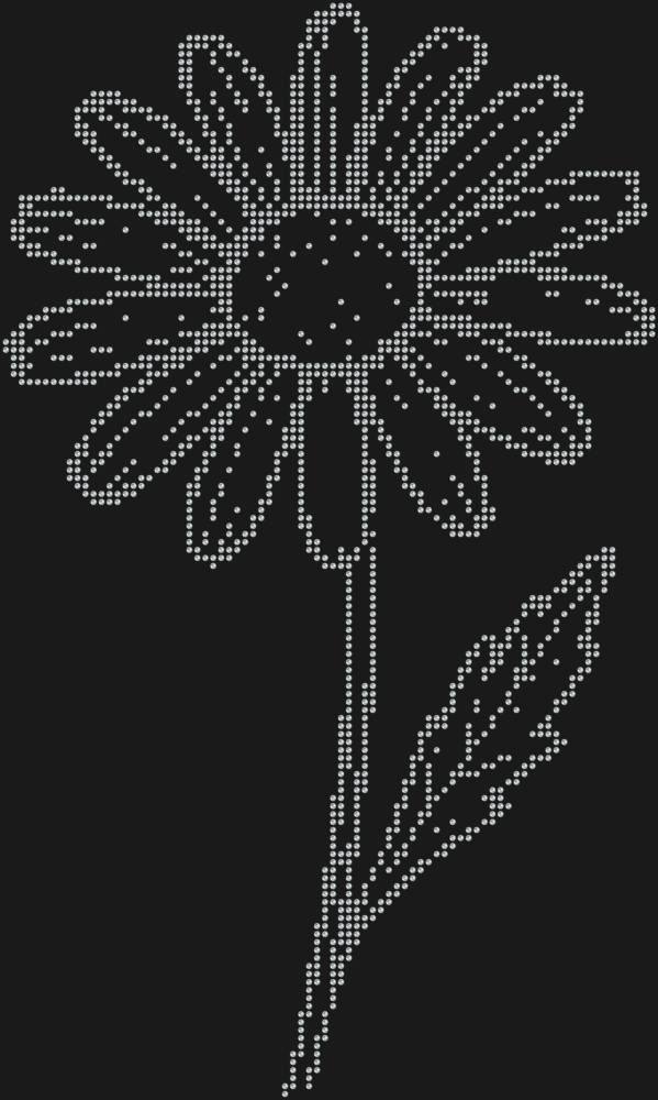 Трафарет Ромашка — RHT_CHAMOMILE1_SS10_CRYSTAL_CLEAR