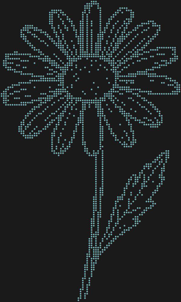 Трафарет Ромашка — RHT_CHAMOMILE1_SS6_CRYSTAL_AB_DMC