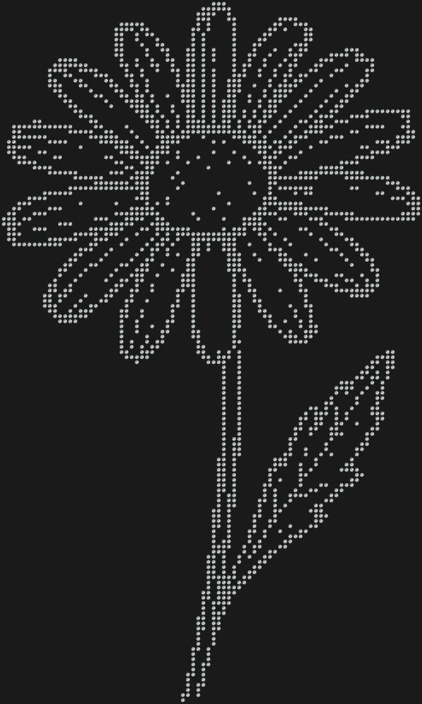 Трафарет Ромашка — RHT_CHAMOMILE1_SS6_CRYSTAL_CLEAR