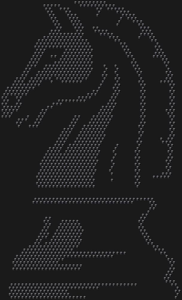 Трафарет Шахматная фигура конь — RHT_CHESSKNIGHT1_SS10_JET_BLACK