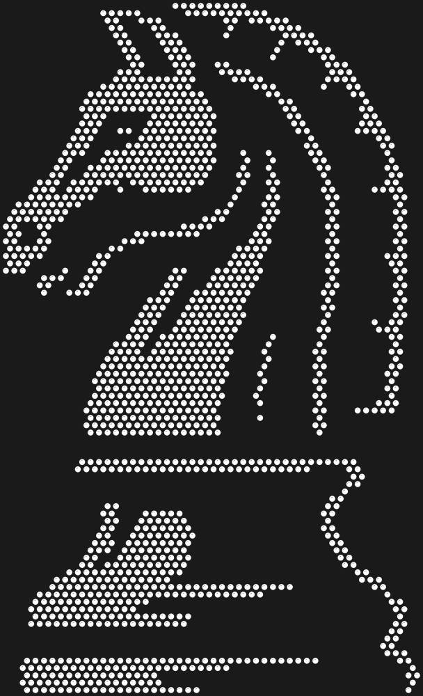 Трафарет Шахматная фигура конь — RHT_CHESSKNIGHT1_SS12_CRYSTAL_CLEAR