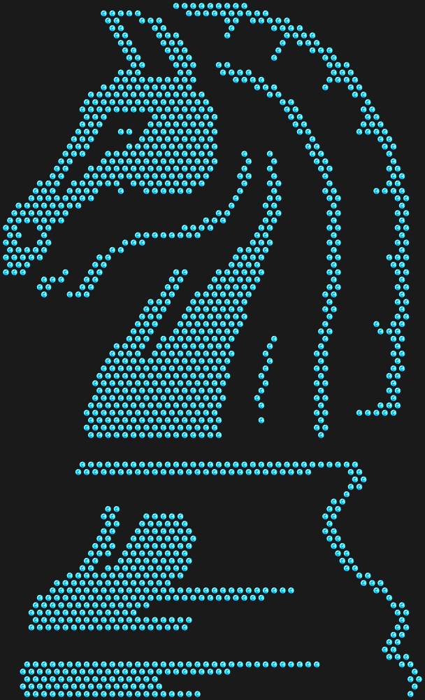 Трафарет Шахматная фигура конь — RHT_CHESSKNIGHT1_SS16_LT_SAPPHIRE