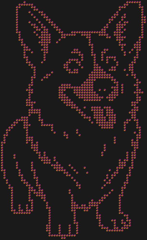 Трафарет Корги — RHT_CORGI1_SS10_RAINBOW