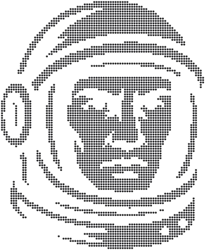 Трафарет Космонавт — RHT_COSMONAUT1_SS10_JET_BLACK