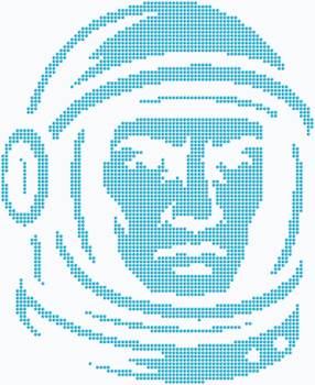 Трафарет для выкладки стразами «Космонавт». 3661 стразы. Настоящий ода исследователю, чья душа шире орбиты — украшение для тех, кто верит в бесконечность возможностей.