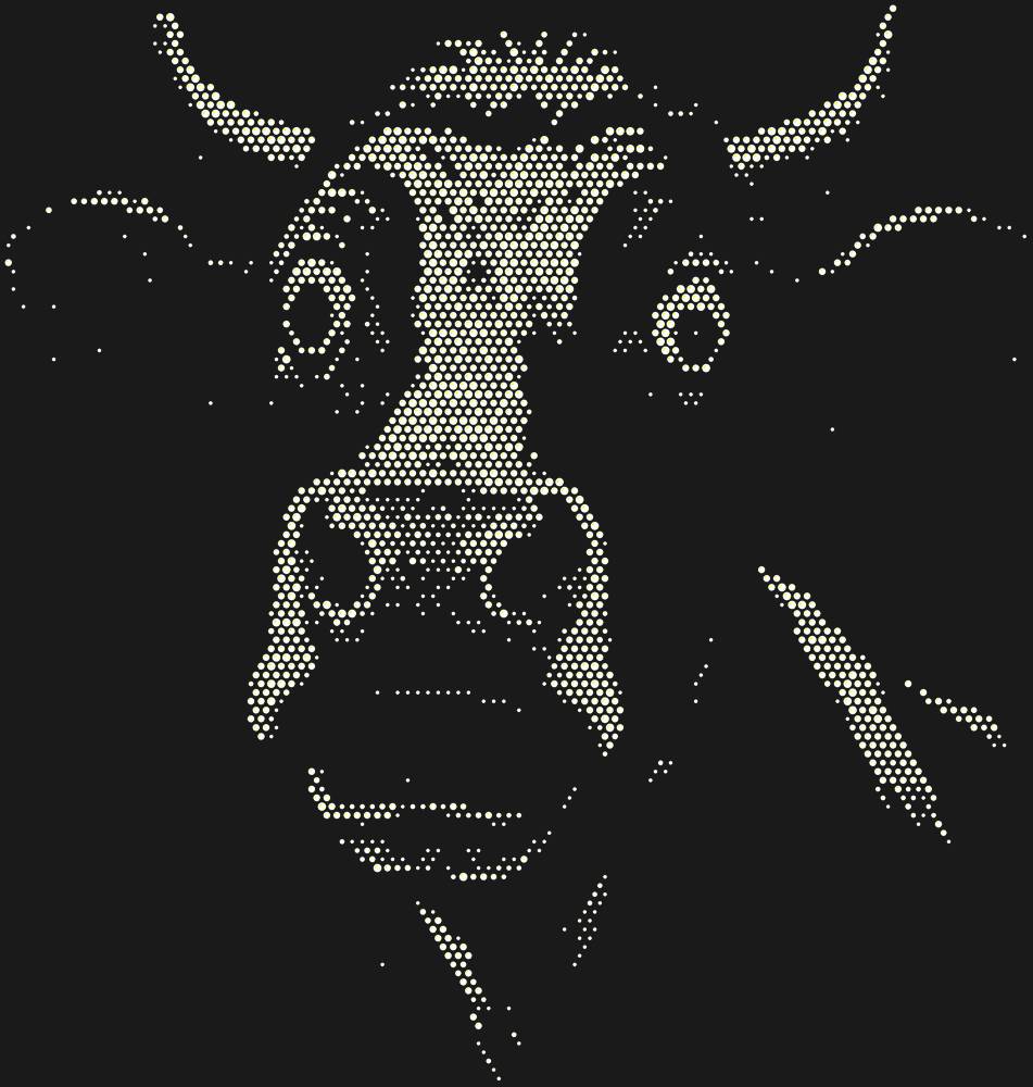 Трафарет Удивленная корова — RHT_COW1_MULTY_CRYSTAL_AB