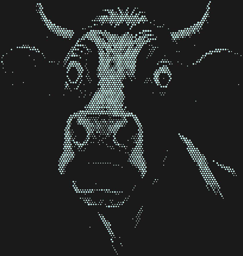 Трафарет Удивленная корова — RHT_COW1_MULTY_CRYSTAL_AB_DMC