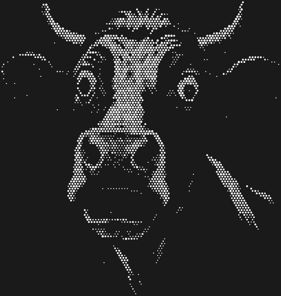 Трафарет Удивленная корова — RHT_COW1_MULTY_CRYSTAL_CLEAR