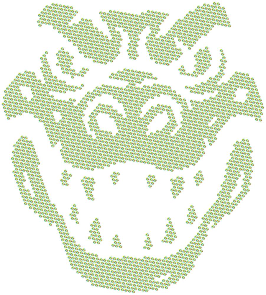 Трафарет Голова крокодила — RHT_CROCODILE1_SS12_CRYSTAL_AB