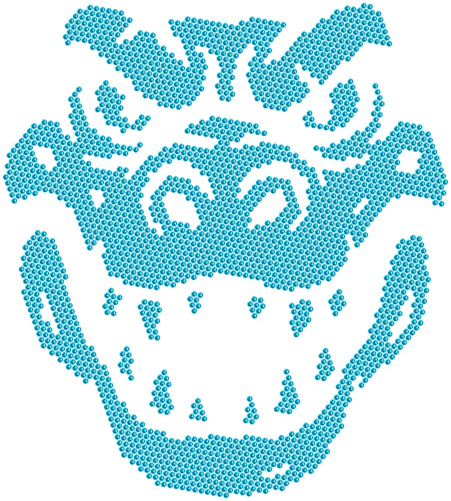 Трафарет Голова крокодила — RHT_CROCODILE1_SS16_AQUAMARINE