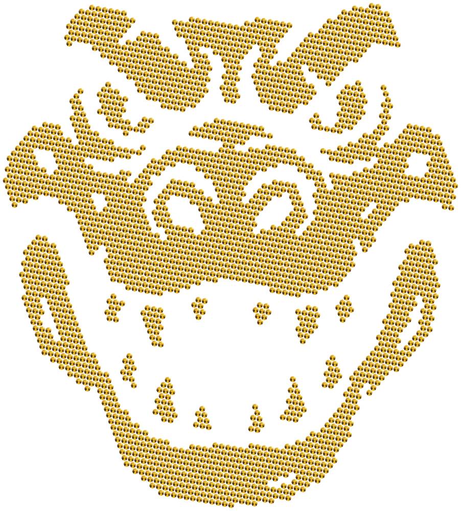 Трафарет Голова крокодила — RHT_CROCODILE1_SS16_GOLD