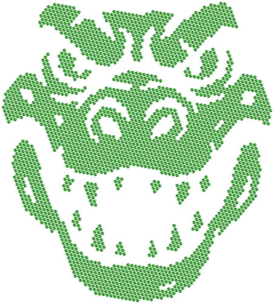 Трафарет Голова крокодила — RHT_CROCODILE1_SS16_LT_PERIDOT