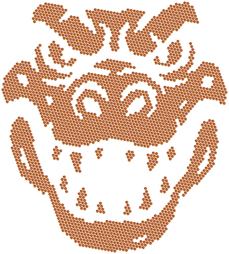 Трафарет Голова крокодила — RHT_CROCODILE1_SS16_RED_VOLCANO