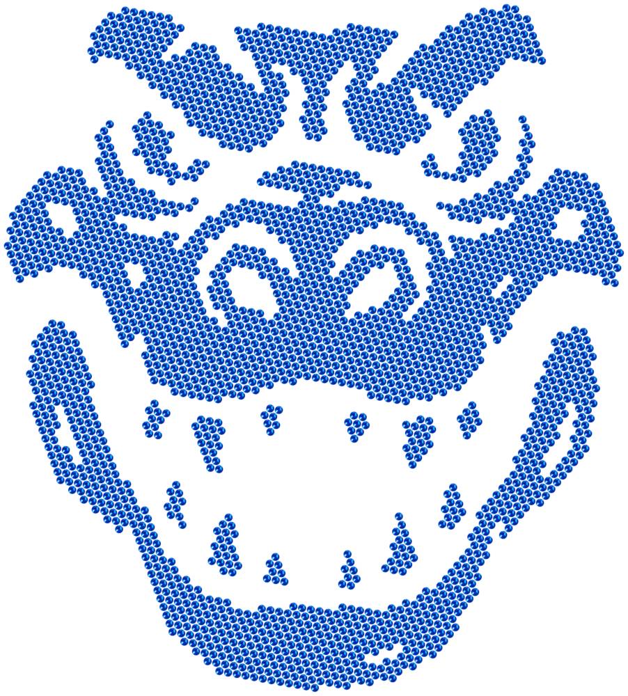 Трафарет Голова крокодила — RHT_CROCODILE1_SS16_SAPPHIRE