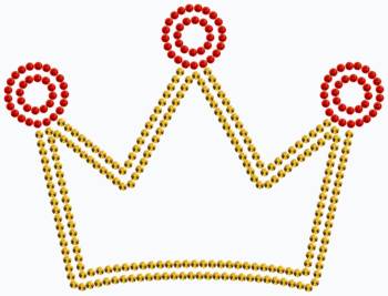 Схема по номерам «Корона цветная». 324 страз. Королевский силуэт с алыми вершинами — для тех, кто выбирает яркость, индивидуальность и стиль с характером.