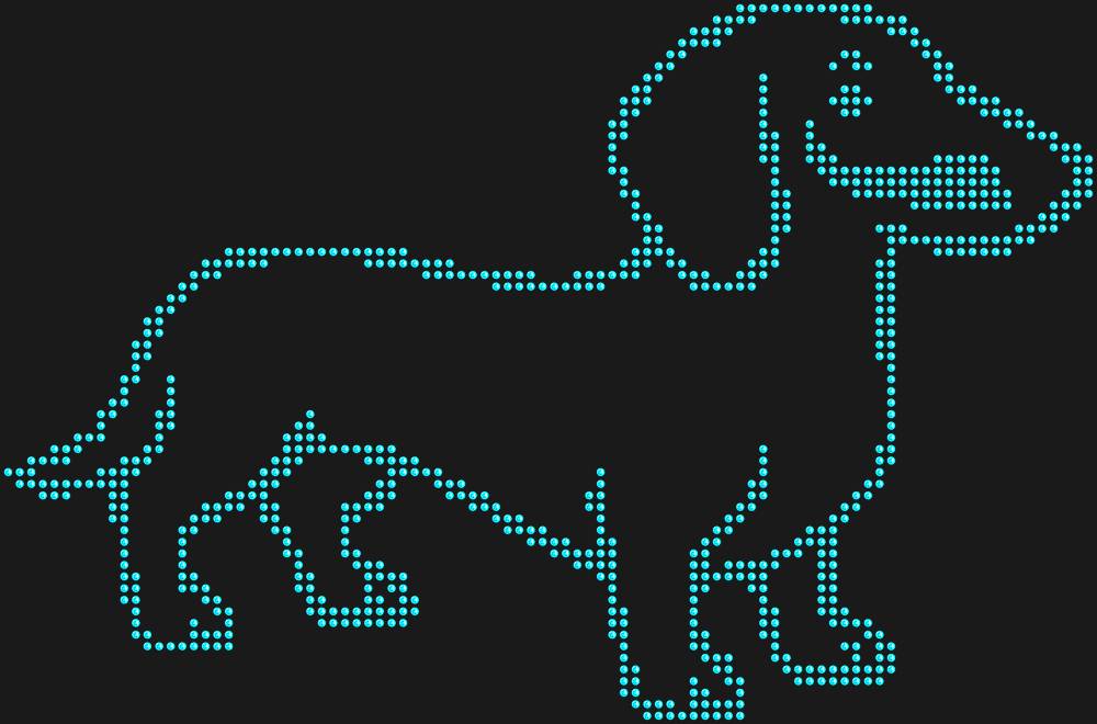 Трафарет Такса — RHT_DACHSHUND1_SS10_AQUAMARINE