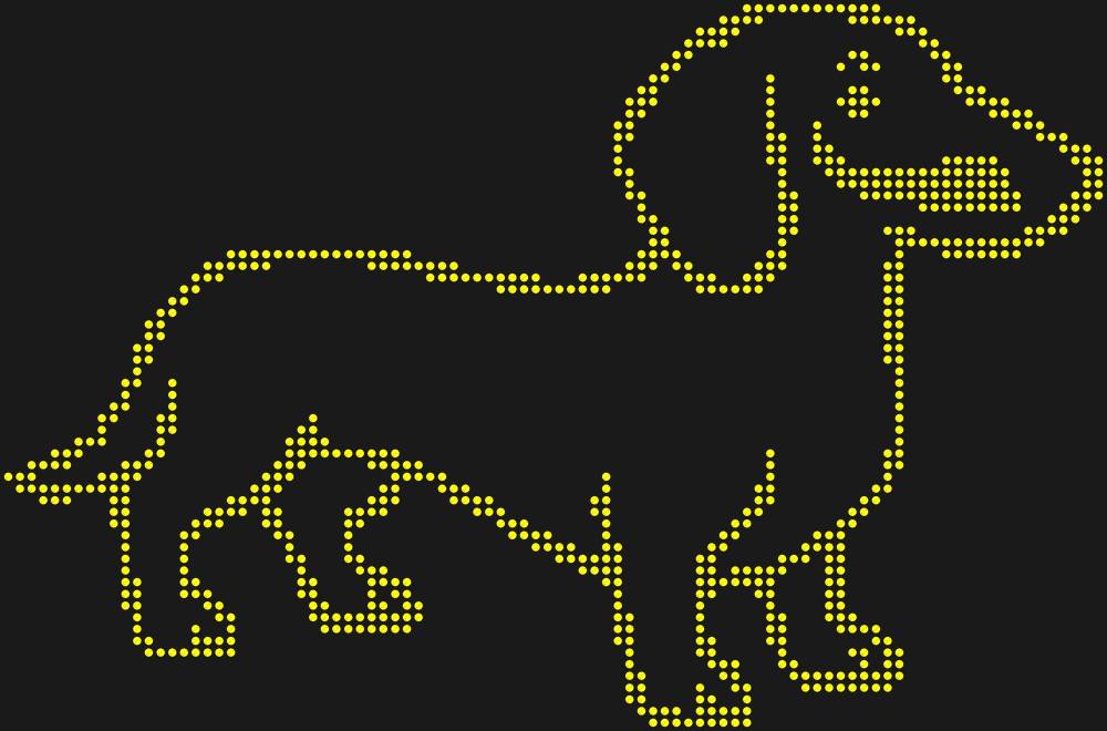Трафарет Такса — RHT_DACHSHUND1_SS10_CITRINE