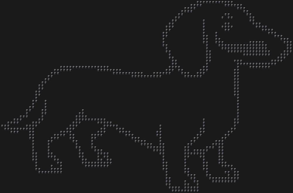 Трафарет Такса — RHT_DACHSHUND1_SS10_JET_BLACK