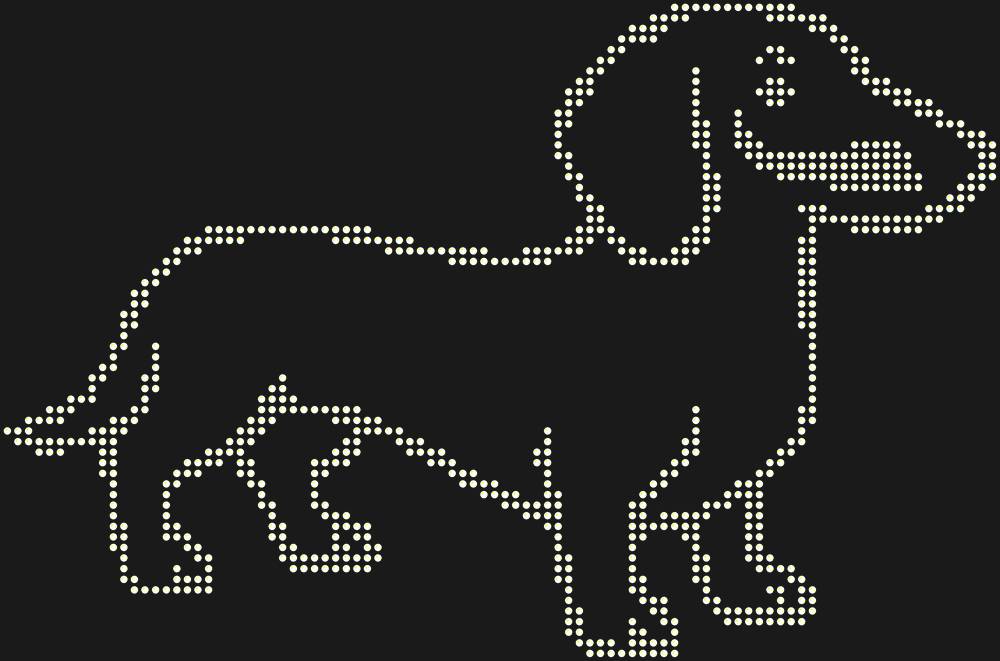 Трафарет Такса — RHT_DACHSHUND1_SS12_CRYSTAL_AB