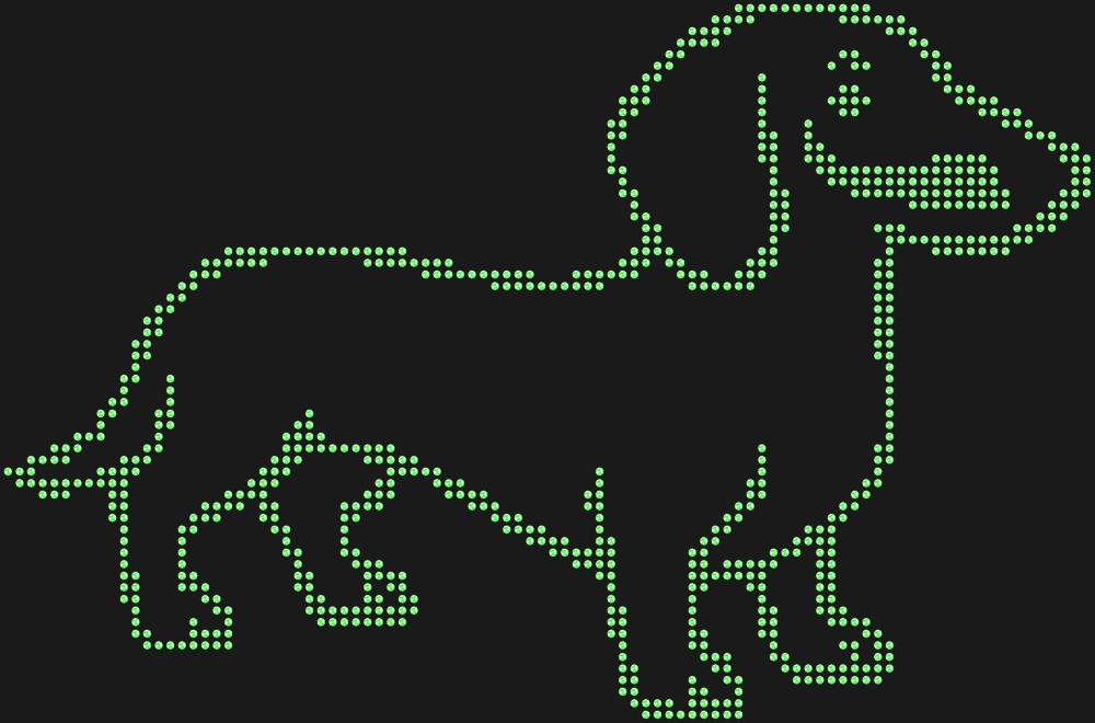Трафарет Такса — RHT_DACHSHUND1_SS16_LT_PERIDOT