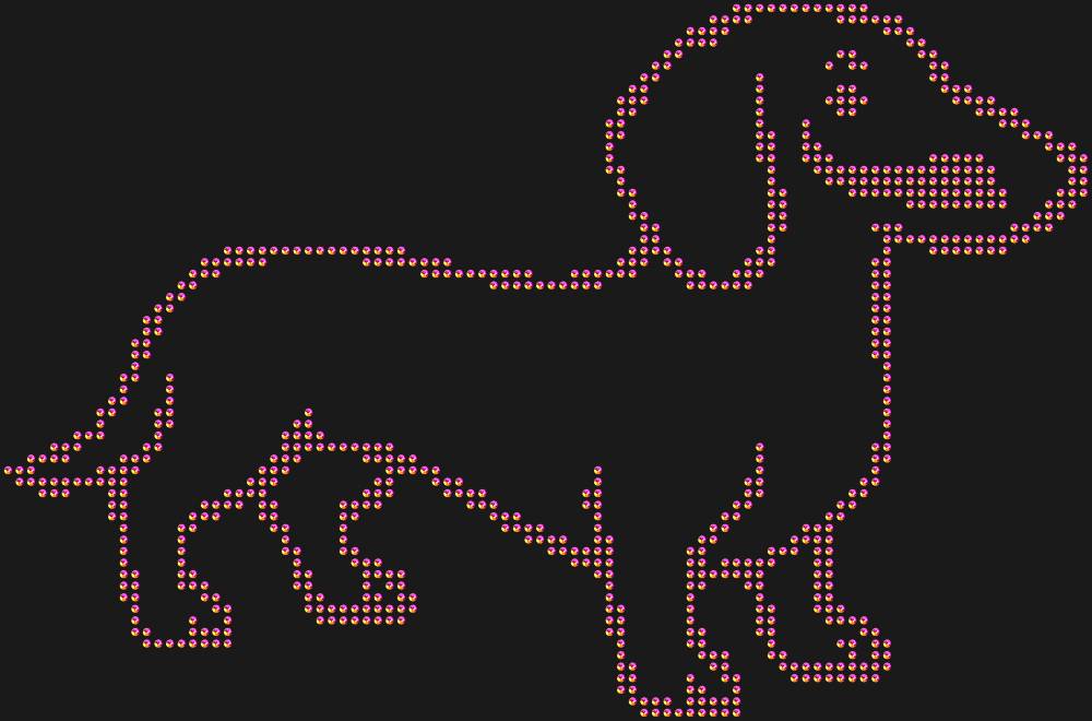 Трафарет Такса — RHT_DACHSHUND1_SS16_RAINBOW