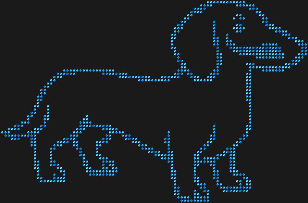 Трафарет Такса — RHT_DACHSHUND1_SS16_SAPPHIRE