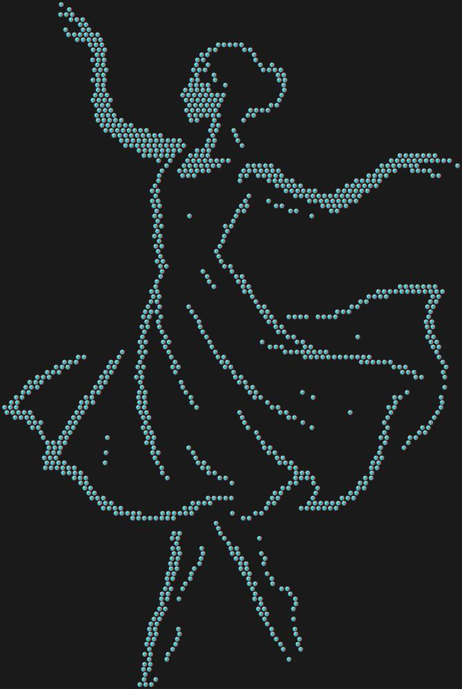 Трафарет Танцовщица — RHT_DANCER1_SS10_CRYSTAL_AB_DMC