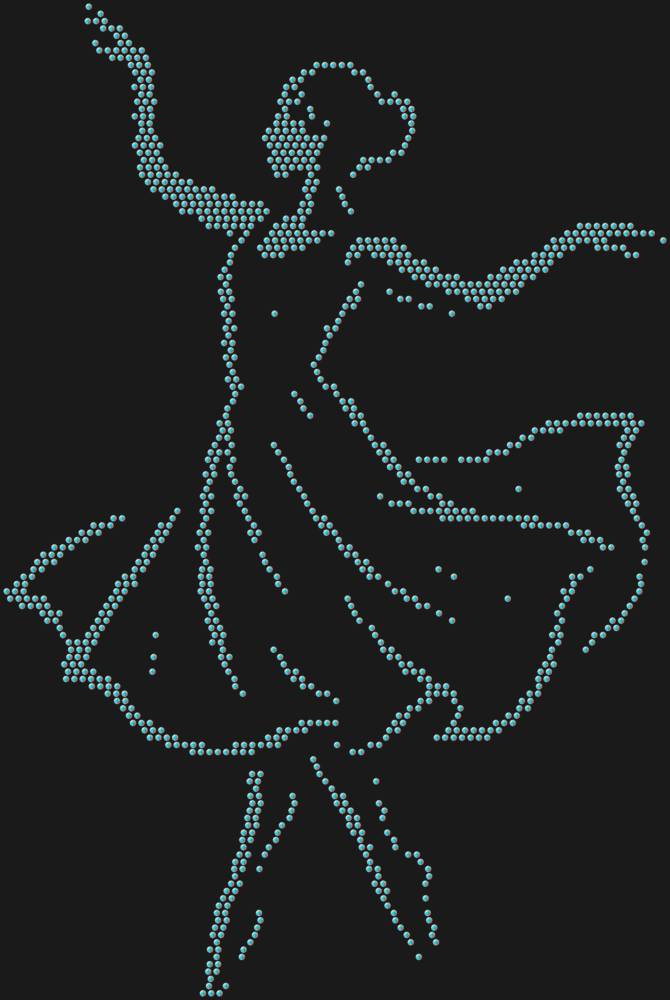 Трафарет Танцовщица — RHT_DANCER1_SS6_CRYSTAL_AB_DMC