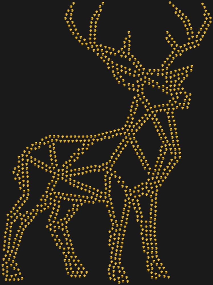 Трафарет Олень low-poly — RHT_DEER1_SS10_GOLD