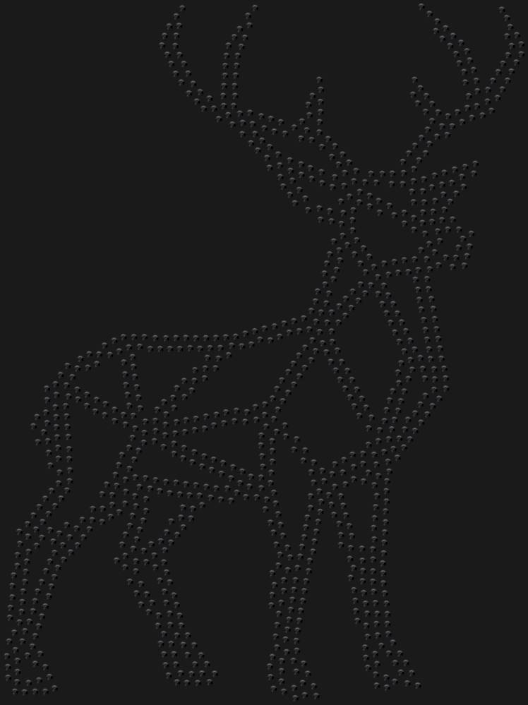Трафарет Олень low-poly — RHT_DEER1_SS10_JET_BLACK