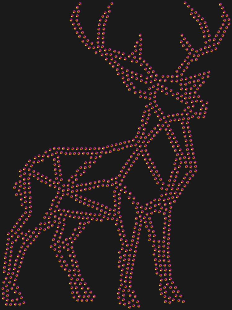 Трафарет Олень low-poly — RHT_DEER1_SS10_RAINBOW