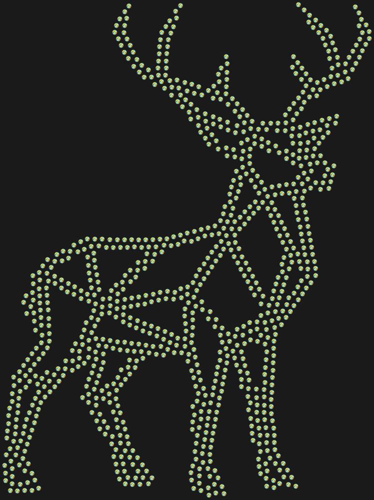 Трафарет Олень low-poly — RHT_DEER1_SS12_CRYSTAL_AB