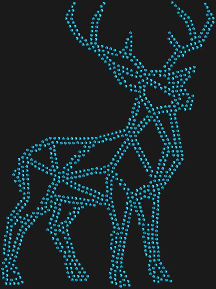 Трафарет Олень low-poly — RHT_DEER1_SS16_AQUAMARINE