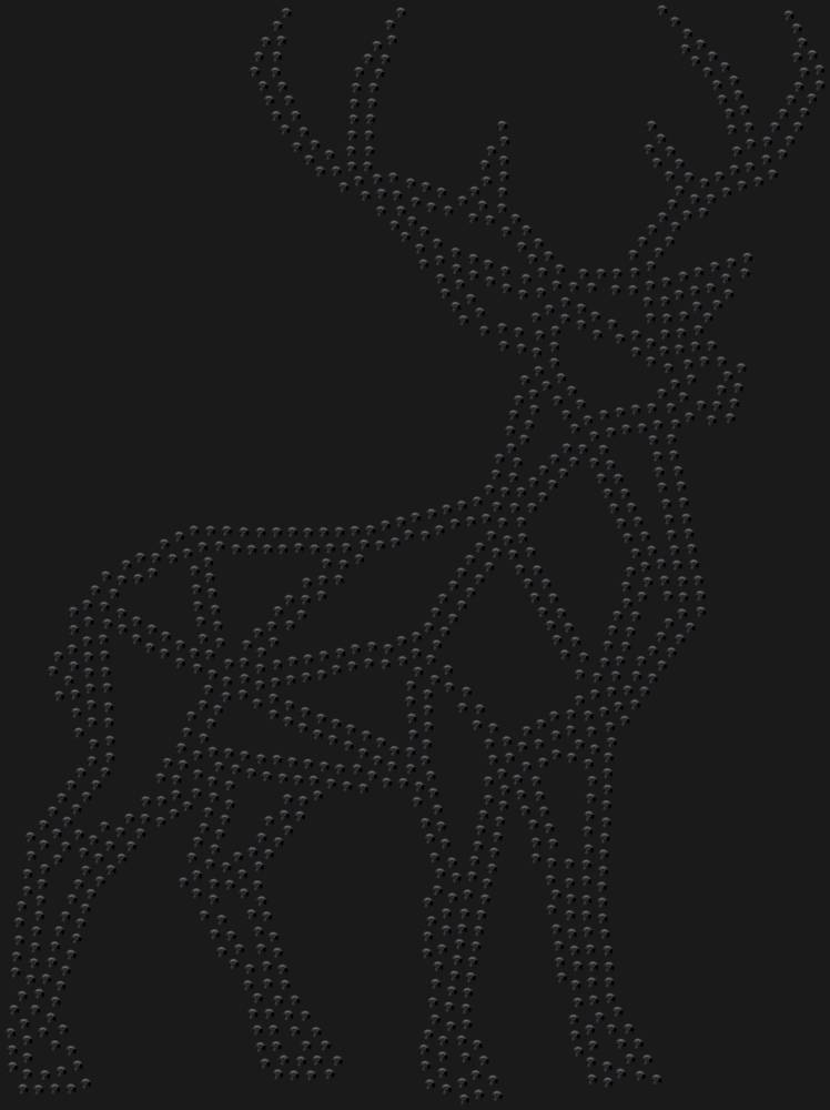 Трафарет Олень low-poly — RHT_DEER1_SS16_JET_BLACK