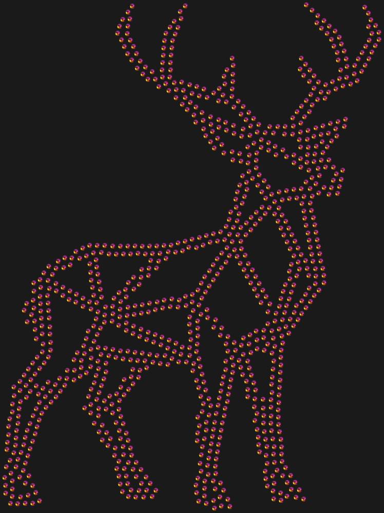 Трафарет Олень low-poly — RHT_DEER1_SS16_RAINBOW
