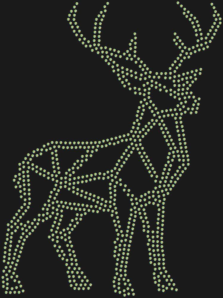 Трафарет Олень low-poly — RHT_DEER1_SS20_CRYSTAL_AB