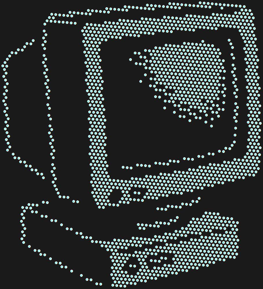 Трафарет Старый монитор — RHT_DISPLAY1_SS10_CRYSTAL_AB_DMC