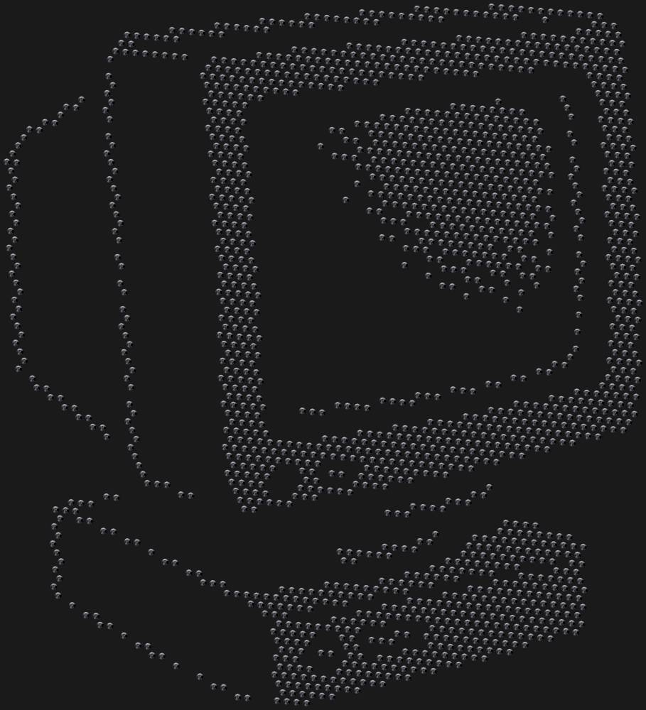 Трафарет Старый монитор — RHT_DISPLAY1_SS10_JET_BLACK