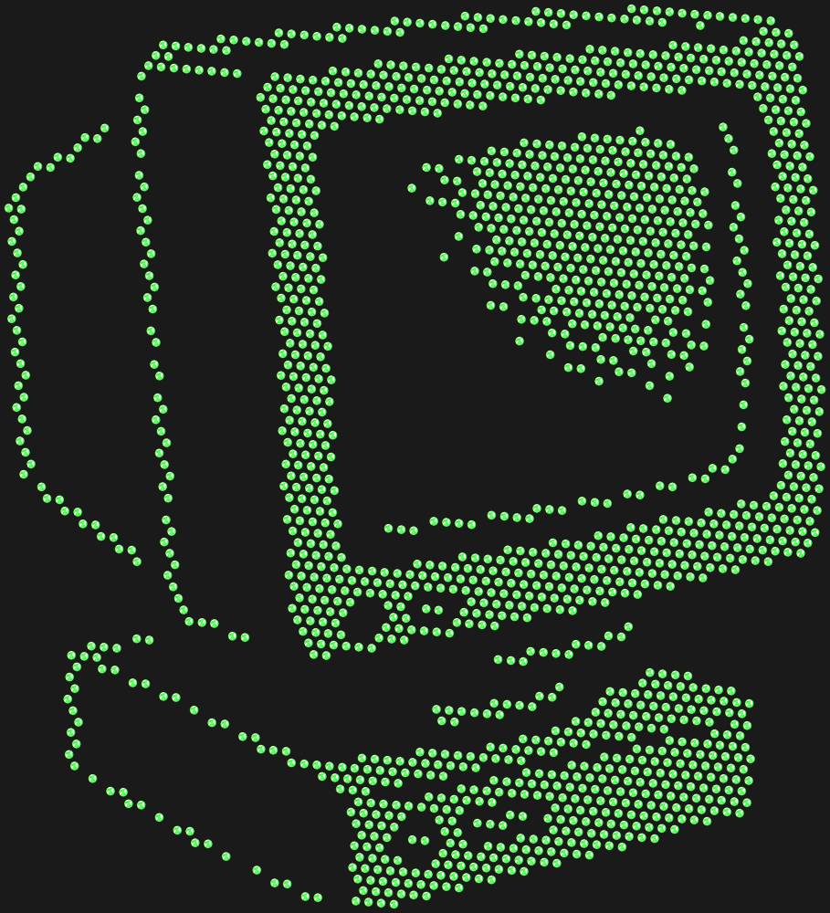 Трафарет Старый монитор — RHT_DISPLAY1_SS10_LT_PERIDOT