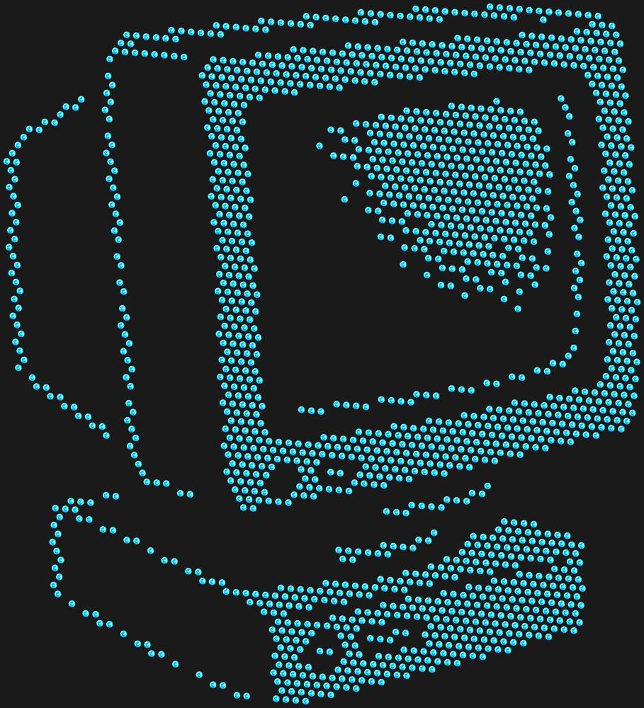Трафарет Старый монитор — RHT_DISPLAY1_SS10_LT_SAPPHIRE