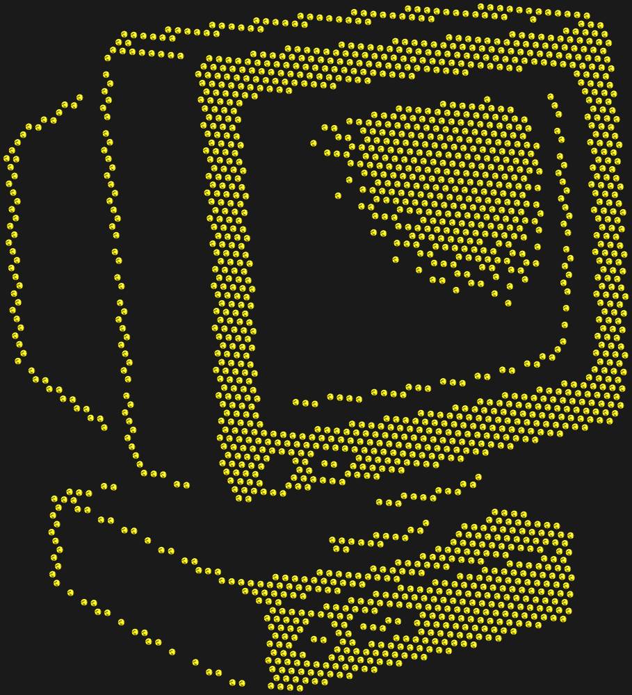 Трафарет Старый монитор — RHT_DISPLAY1_SS10_OLIVE