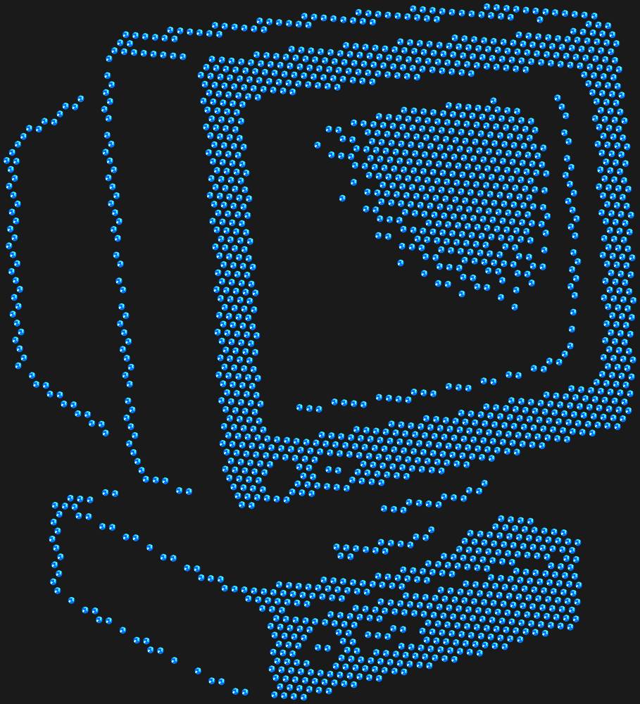 Трафарет Старый монитор — RHT_DISPLAY1_SS10_SAPPHIRE