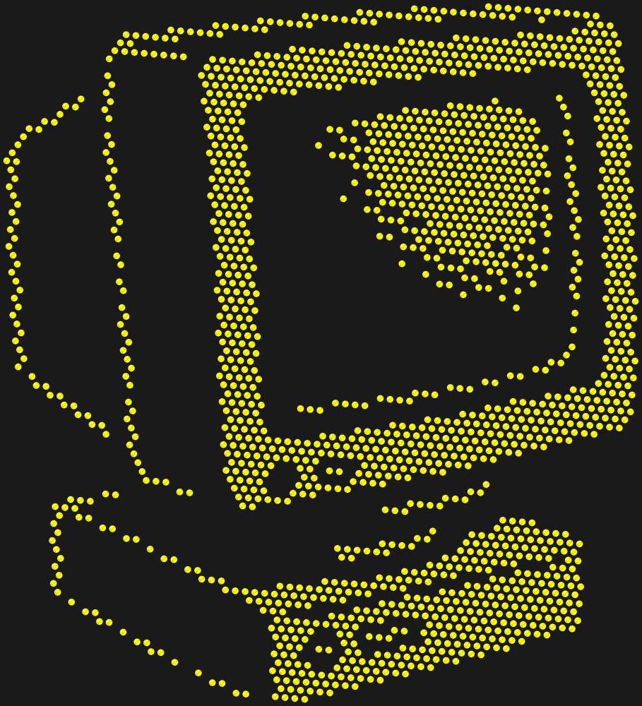 Трафарет Старый монитор — RHT_DISPLAY1_SS16_CITRINE