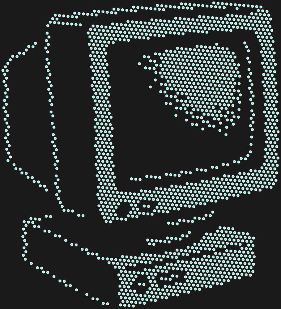 Трафарет Старый монитор — RHT_DISPLAY1_SS16_CRYSTAL_AB_DMC