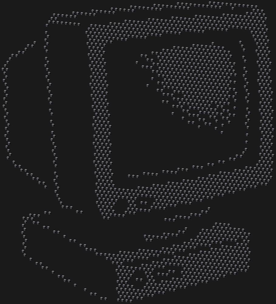 Трафарет Старый монитор — RHT_DISPLAY1_SS16_JET_BLACK