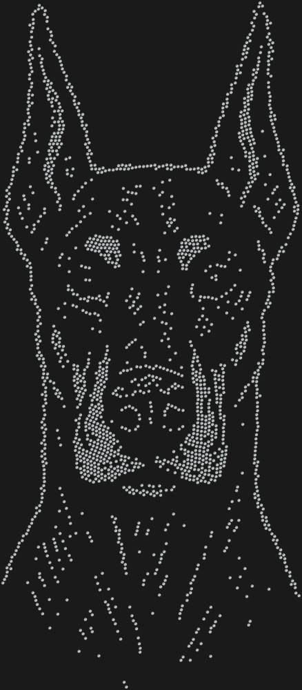 Трафарет Доберман — RHT_DOBERMAN1_SS10_CRYSTAL_CLEAR