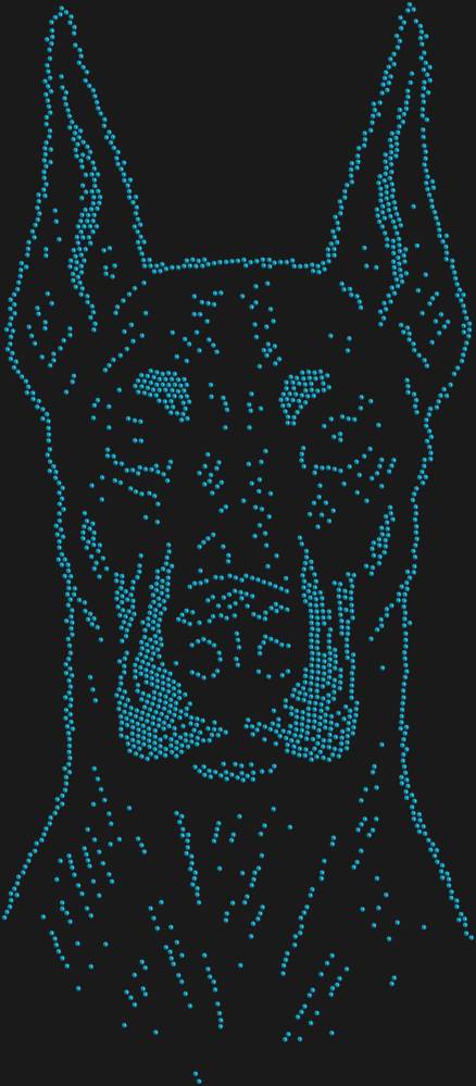 Трафарет Доберман — RHT_DOBERMAN1_SS16_AQUAMARINE