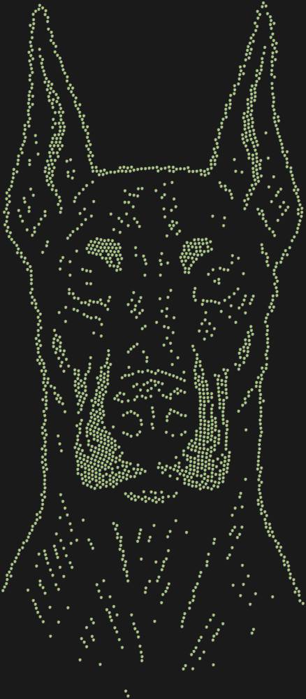 Трафарет Доберман — RHT_DOBERMAN1_SS16_CRYSTAL_AB