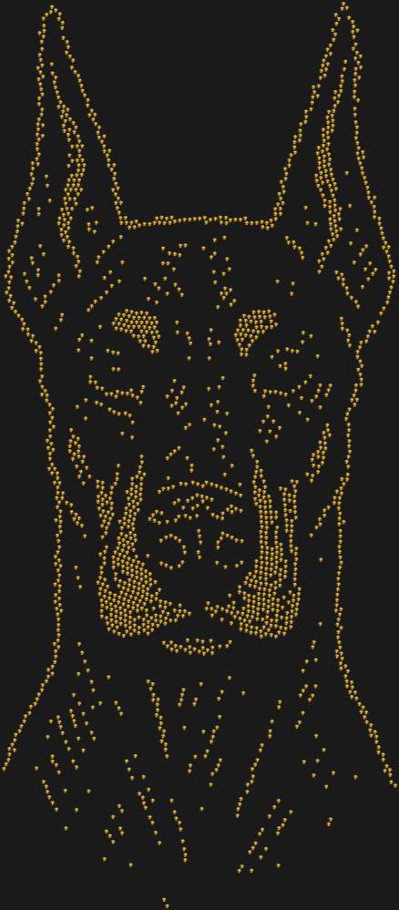 Трафарет Доберман — RHT_DOBERMAN1_SS16_GOLD